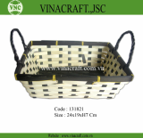 Nice bamboo easter basket with handles